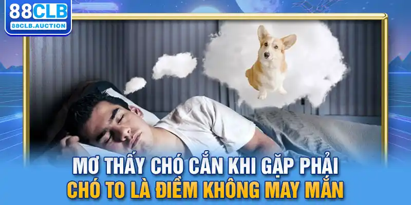 Mơ thấy chó cắn khi gặp phải chó to là điềm không may mắn