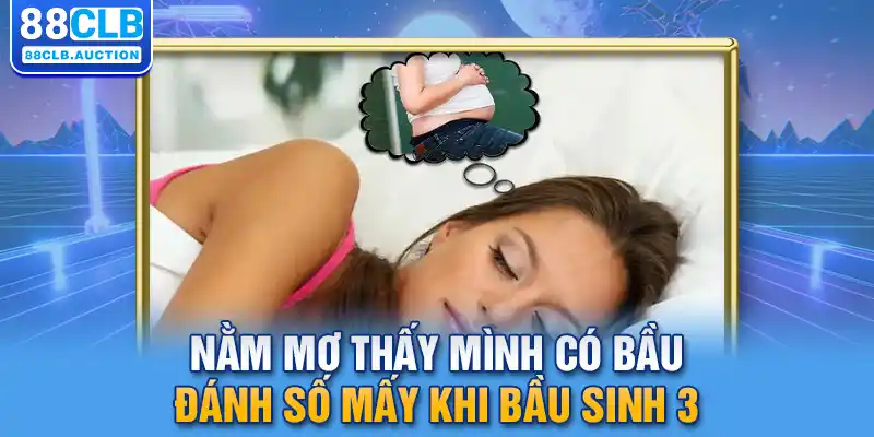 Nằm mơ thấy mình có bầu đánh số mấy khi bầu sinh 3